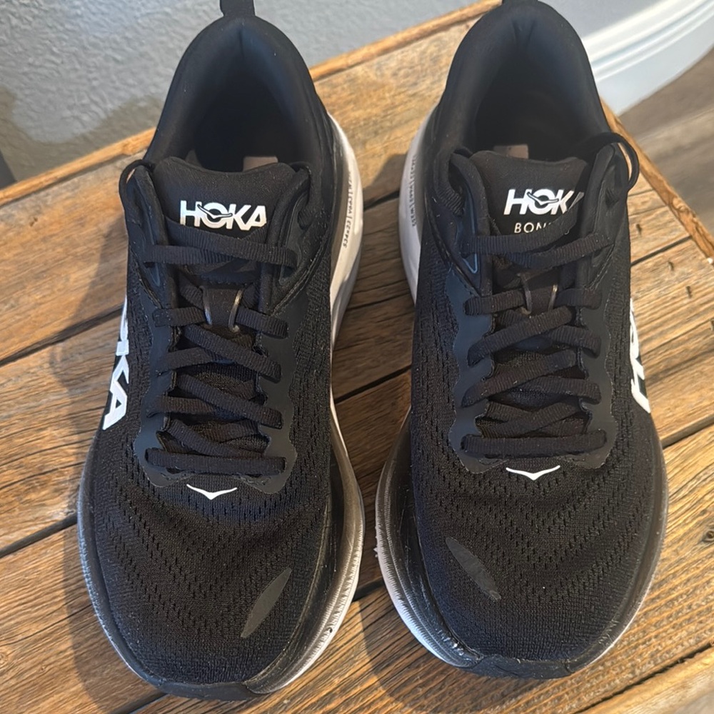 Hoka Black Sneakers with Cushioned Midsole
